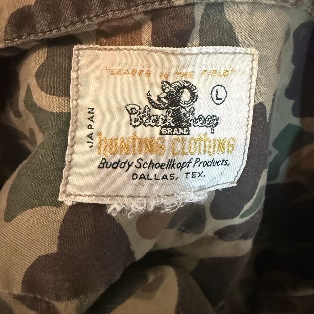 Vintage  Black Sheep Brand Duck Camo Hunting Shirt Men Large Hunting Outdoors - Picture 5 of 5
